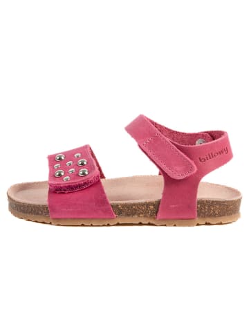 billowy Skórzane sandały "Rosso" w kolorze różowym