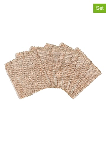 Wenko 6er-Set: Waschlappen in Beige - (B)16 x (T)13 cm