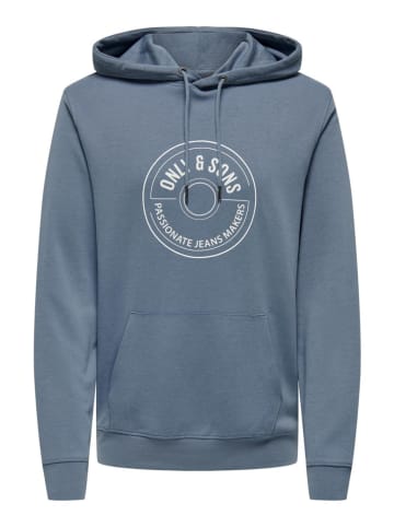 ONLY & SONS Hoodie in Blaugrau