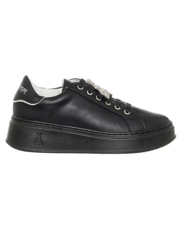Patrizia Pepe Leder-Sneakers in Schwarz