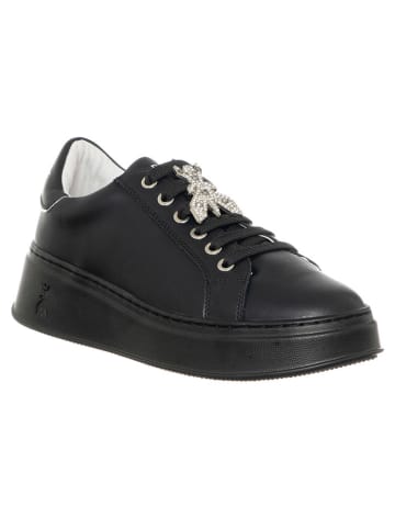 Patrizia Pepe Leder-Sneakers in Schwarz