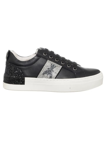 Patrizia Pepe Leder-Sneakers in Schwarz
