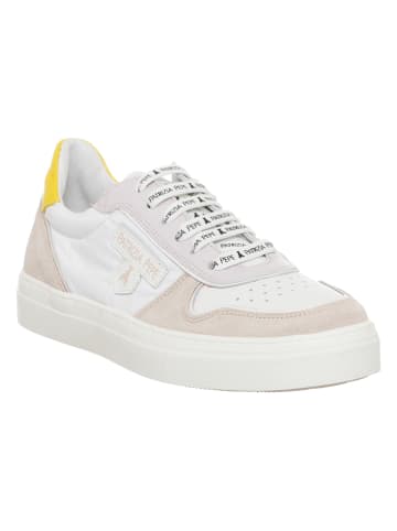 Patrizia Pepe Sneakersy w kolorze jasnoróżowo-żółtym