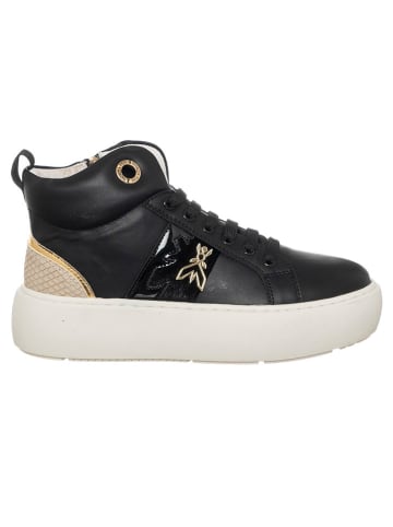 Patrizia Pepe Leder-Sneakers in Schwarz