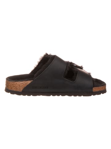Birkenstock Skórzane klapki "Arizona" w kolorze czarnym
