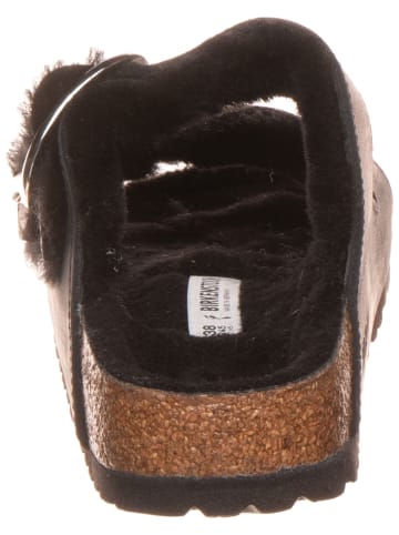 Birkenstock Skórzane klapki "Arizona" w kolorze czarnym