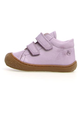 Naturino Skórzane buty "Coco" w kolorze fioletowym do nauki chodzenia