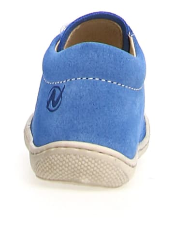 Naturino Skórzane buty "Coco" w kolorze niebieskim do nauki chodzenia