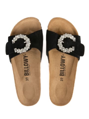 billowy Leren slippers zwart