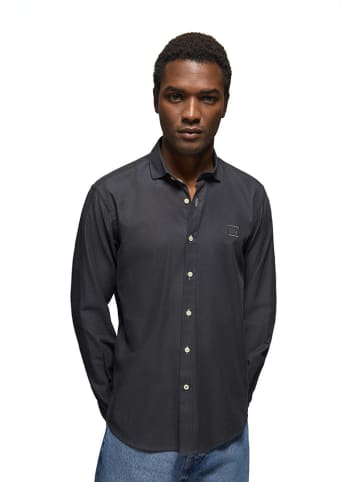 Polo Club Blouse - slim fit - antraciet