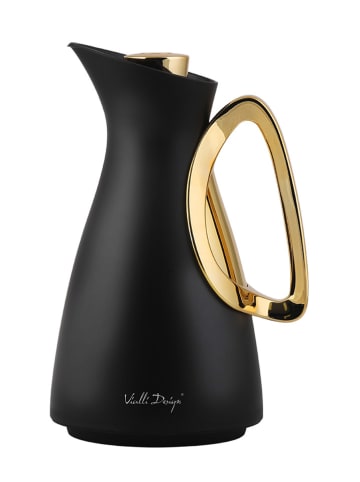 Vialli Design Isoleerkan "Alessia" zwart/goudkleurig - 1 l