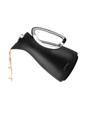 Vialli Design Thermokanne "Alessia" in Schwarz/ Silber - 1 l