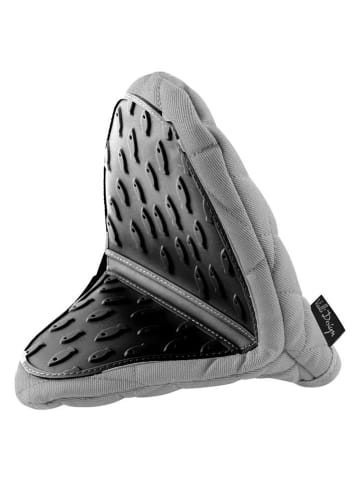 Vialli Design Ofenhandschuh in Grau/ Schwarz