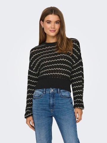 ONLY Sweter w kolorze beżowo-czarnym