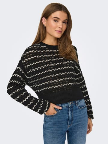 ONLY Sweter w kolorze czarno-beżowym