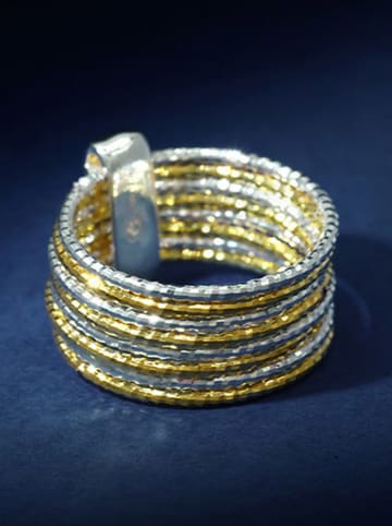 Rafaella Zilveren ring "Alcor" zilver/goud