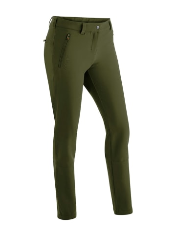 Maier Sports Spodnie funkcyjne "Helga Slim" w kolorze zielonym
