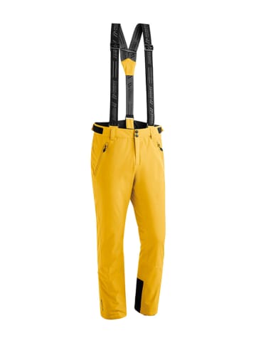Maier Sports Spodnie narciarskie "Anton Slim" w kolorze żółtym