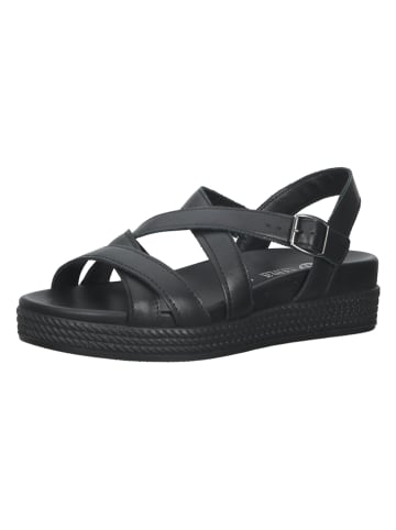 bama Leren sandalen zwart