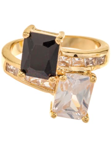 LA CHIQUITA Vergold. Ring mit Kristallen