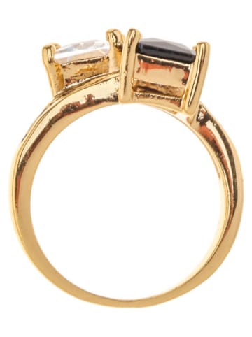 LA CHIQUITA Vergold. Ring mit Kristallen