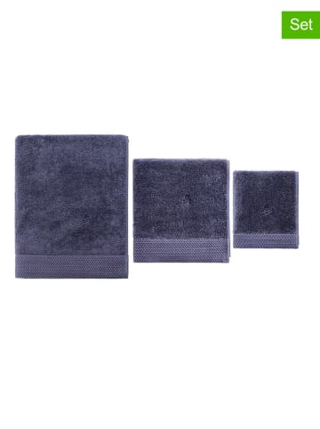 SCALPERS 3-delige handdoekenset donkerblauw
