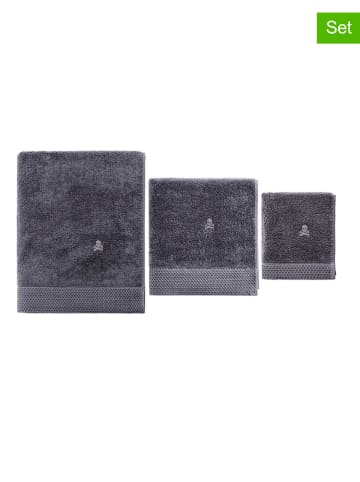 SCALPERS 3-delige handdoekenset grijs