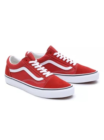 Vans Skórzane sneakersy "Old Skool" w kolorze czerwonym