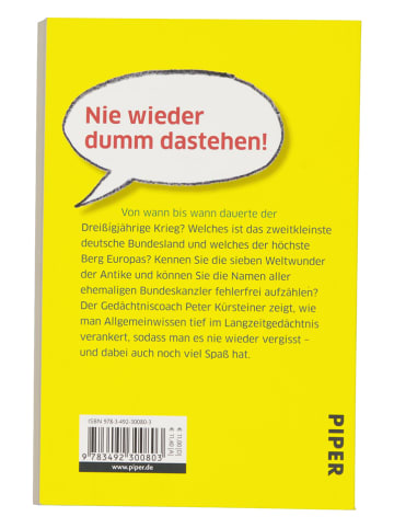 PIPER Ratgeber "Allgemeinwissen für immer merken"