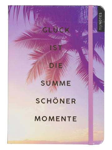 ars edition Notizbuch "GlÃ¼ck ist die Summ" in Lila/ Gelb