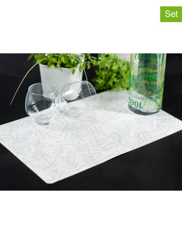Calitex 4-delige set: placemats "Verveine" wit