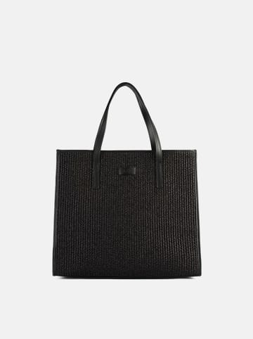 loft37 Skórzany shopper bag "Eternal Chic" w kolorze czarnym - 40 x 35 x 15 cm