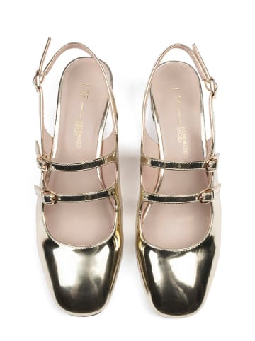 loft37 Leder-Pumps "Ciao Amore Ciao" in Gold