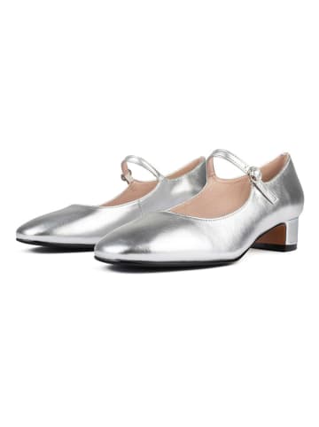 loft37 Leder-Pumps "Fall In Love" in Silber