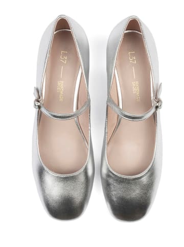 loft37 Leder-Pumps "Fall In Love" in Silber