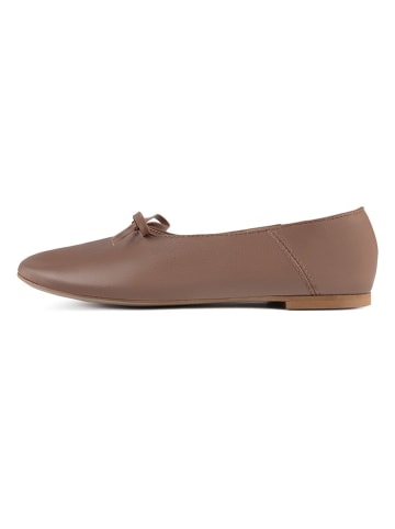 loft37 Leder-Ballerinas "Find The Way" in Hellbraun