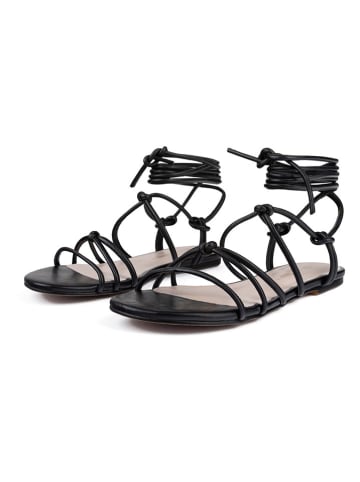 loft37 Leder-Sandalen "Rendezvous At Sunset" in Schwarz