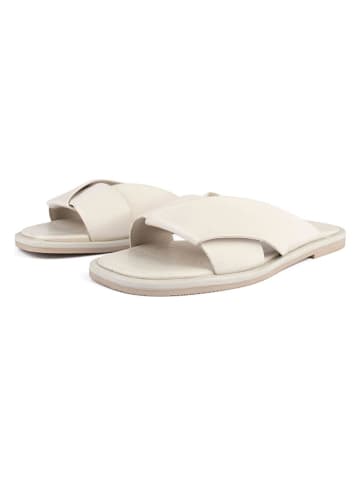 loft37 Leder-Pantoletten in Creme