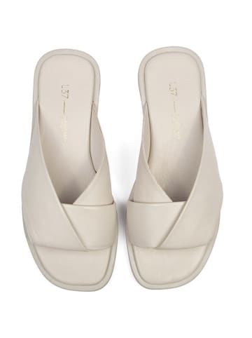 loft37 Leder-Pantoletten "Victory" in Creme
