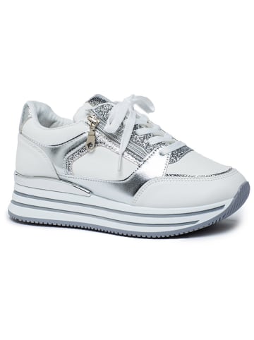 Foreverfolie Sneakers in Weiß/ Silber