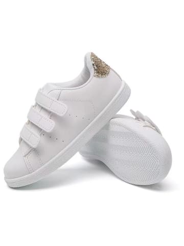 Rock & Joy Sneakers wit/goudkleurig