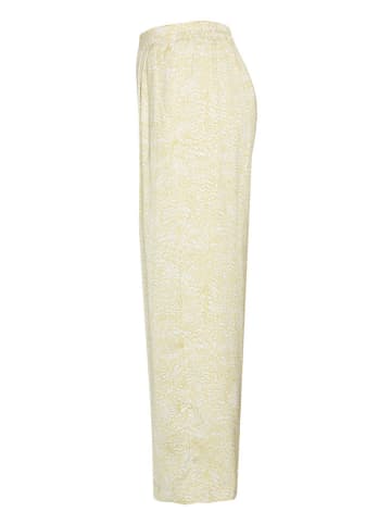 MOSS COPENHAGEN Spodnie "Bahita Myrina" w kolorze beżowo-białym
