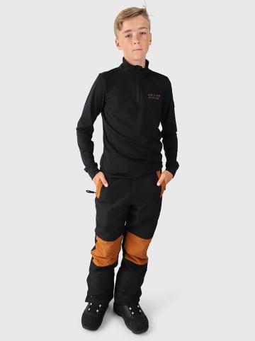 Brunotti Spodnie narciarskie "Androsy" w kolorze czarno-jasnobrązowym