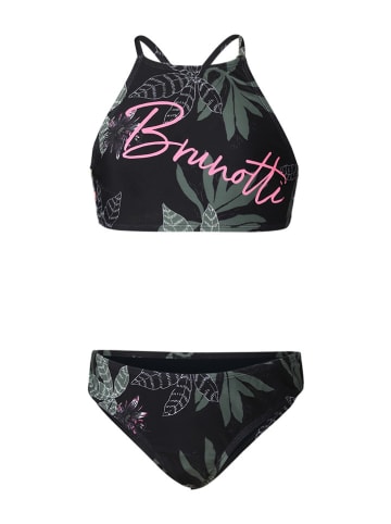 Brunotti Bikini "Camellia" w kolorze czarnym ze wzorem