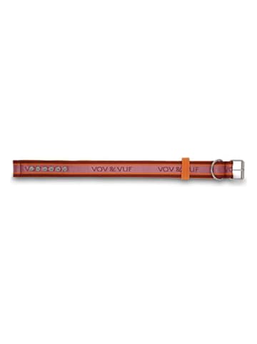 VOV & VUF Obroża w kolorze czerwono-pomarańczowym