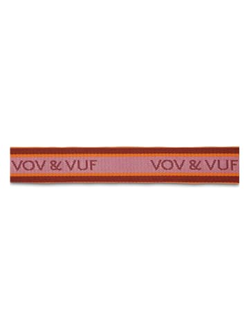 VOV & VUF Obroża w kolorze czerwono-pomarańczowym