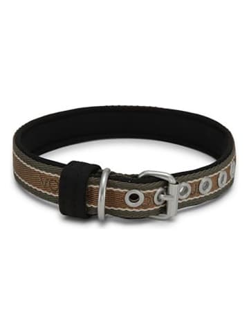 VOV & VUF Hundehalsband in Schwarz/ Braun