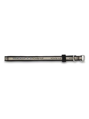 VOV & VUF Hondenhalsband beige/zwart