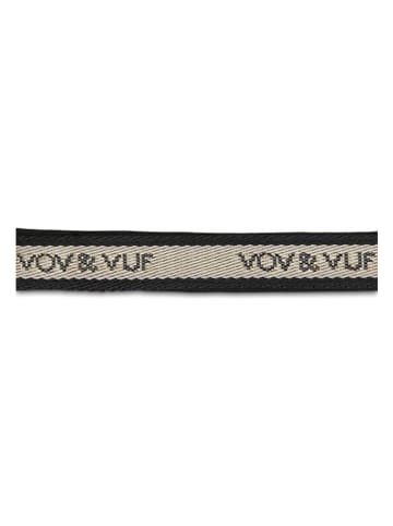 VOV & VUF Hondenhalsband beige/zwart