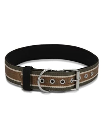 VOV & VUF Hundehalsband in Braun/ Khaki